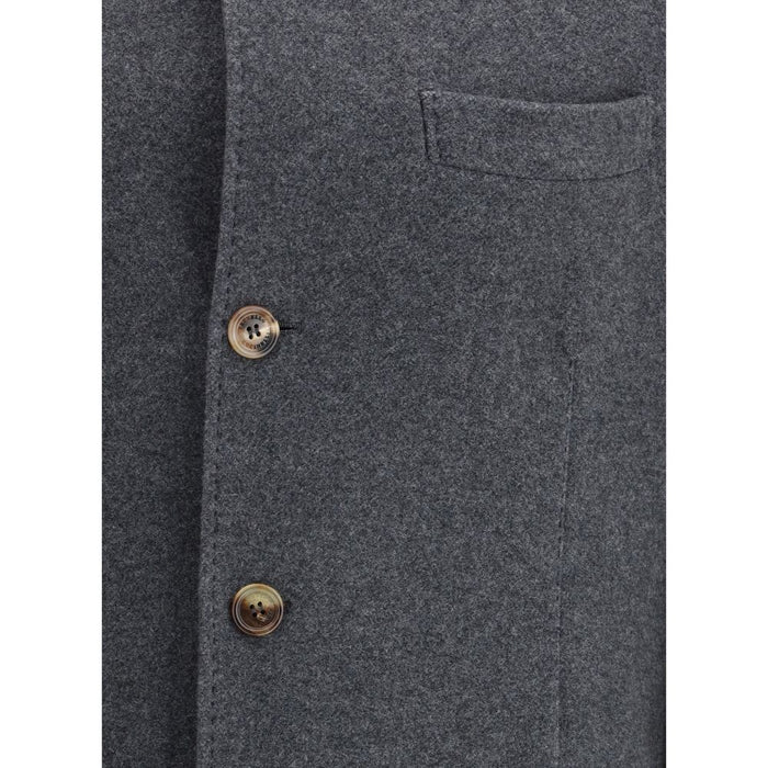 Brunello Cucinelli Gray Cashmere Coat