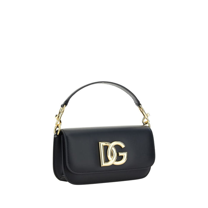 Dolce & Gabbana Black Calf Leather Bos Taurus Handbag