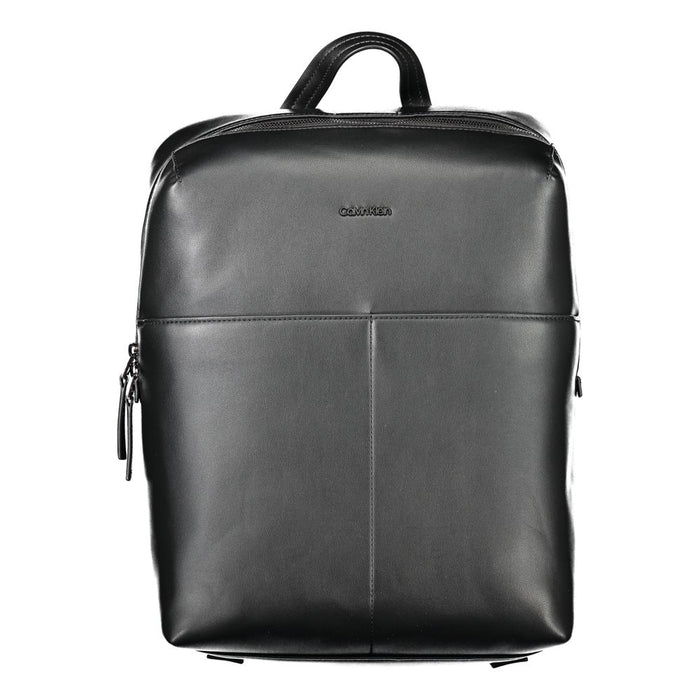 Calvin Klein Black Polyurethane Men Backpack