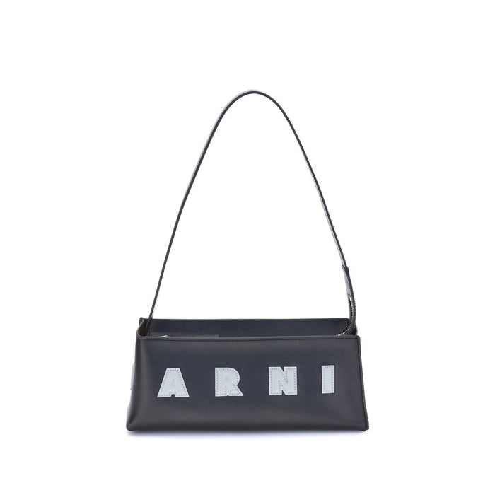 Marni Black Calf Leather Bos Taurus Shoulder Bag
