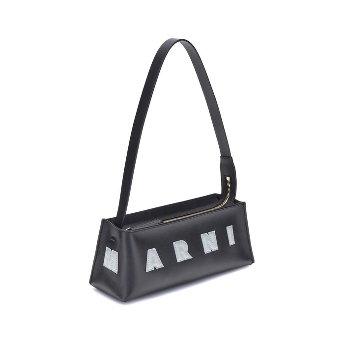 Marni Black Calf Leather Bos Taurus Shoulder Bag