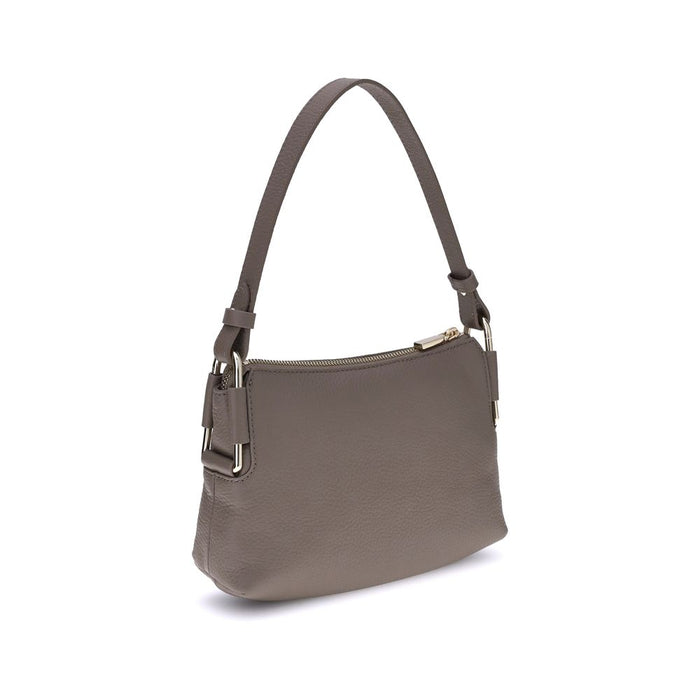 Coccinelle Gray Calf Leather Bos Taurus Shoulder Bag
