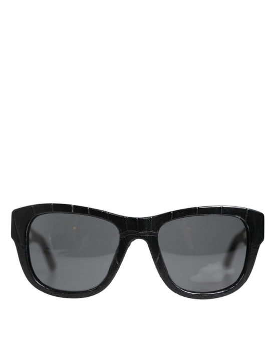 Dolce & Gabbana Black Leather Frame DG4177 Tinted Lens Sunglasses