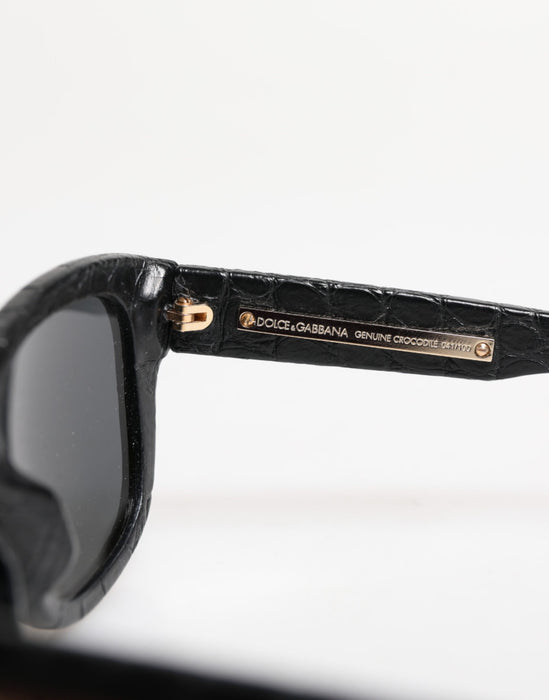 Dolce & Gabbana Black Leather Frame DG4177 Tinted Lens Sunglasses