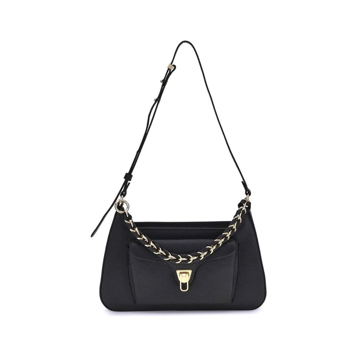 Coccinelle Black Calf Leather Bos Taurus Shoulder Bag