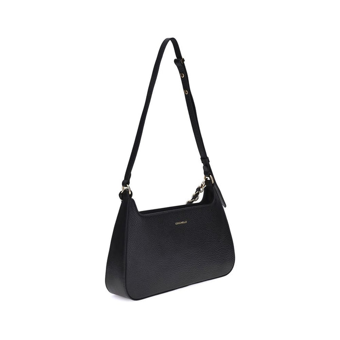 Coccinelle Black Calf Leather Bos Taurus Shoulder Bag