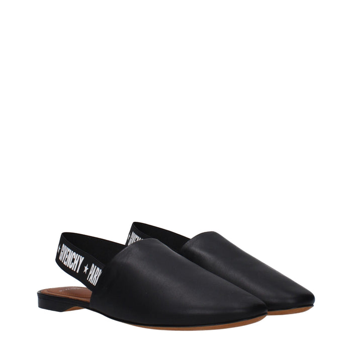 Givenchy Black Leather Slides