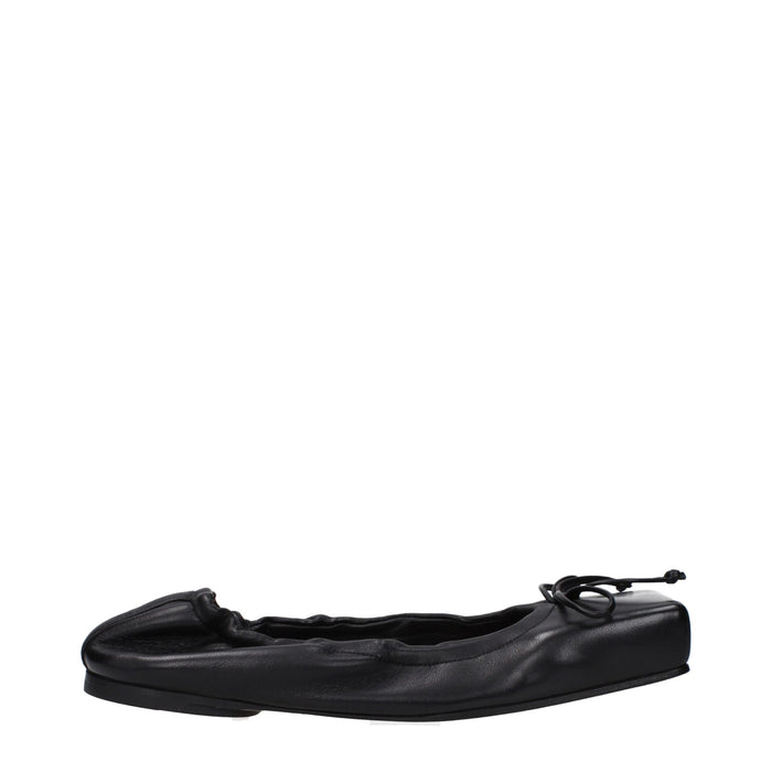 Jacquemus Black Leather Ballet Flats