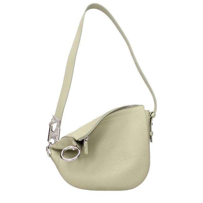Burberry Green Leather Shoulder Bag