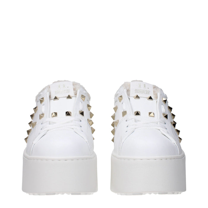 Valentino Garavani White Leather Platform Sneakers