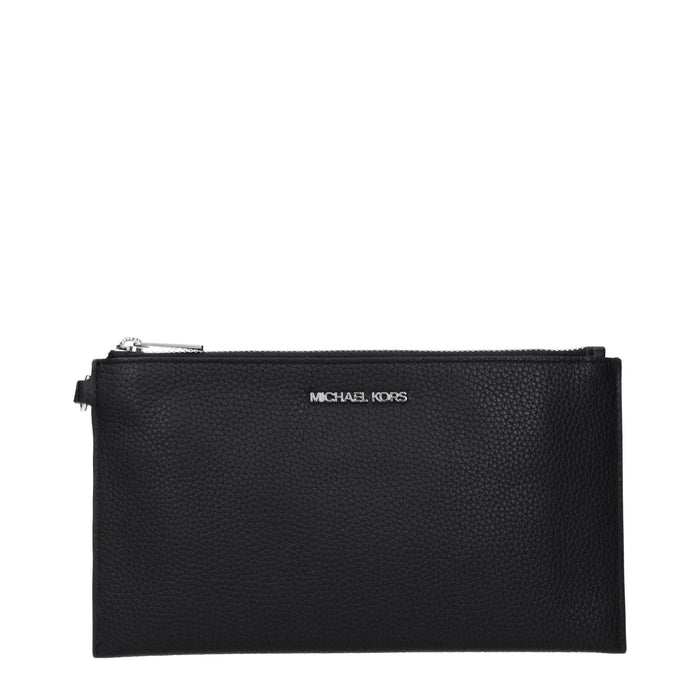 Michael Kors Black Leather Clutch Bag