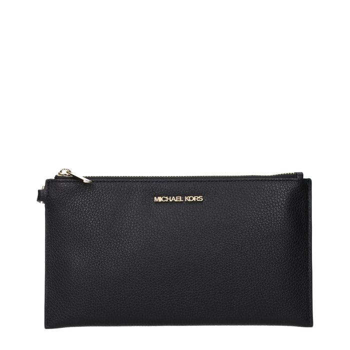 Michael Kors Black Leather Clutch Bag
