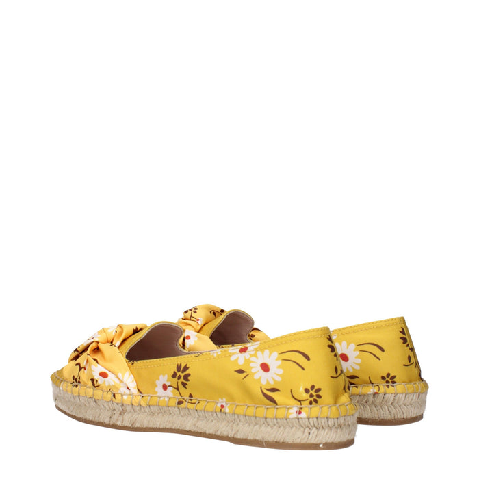 Miu Miu Yellow Fabric Espadrilles