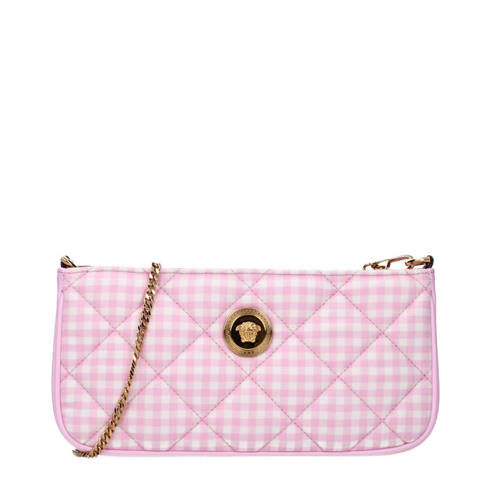 Versace Pink Fabric Shoulder Bag