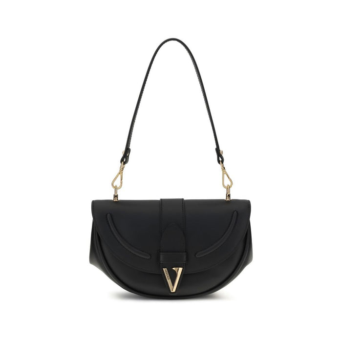 Versace Black Calf Leather Bos Taurus Shoulder Bag
