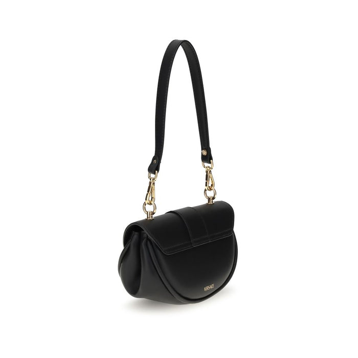 Versace Black Calf Leather Bos Taurus Shoulder Bag