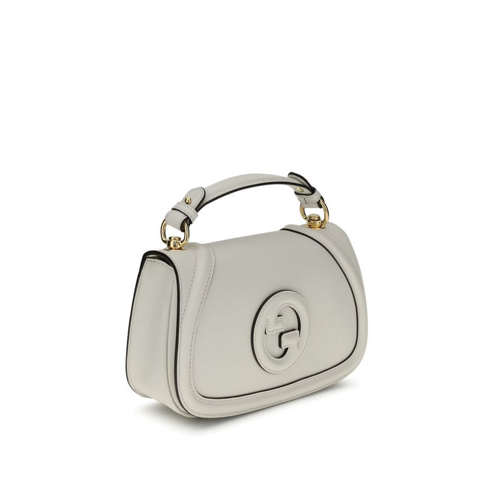 Gucci White Calf Leather Bos Taurus Handbag