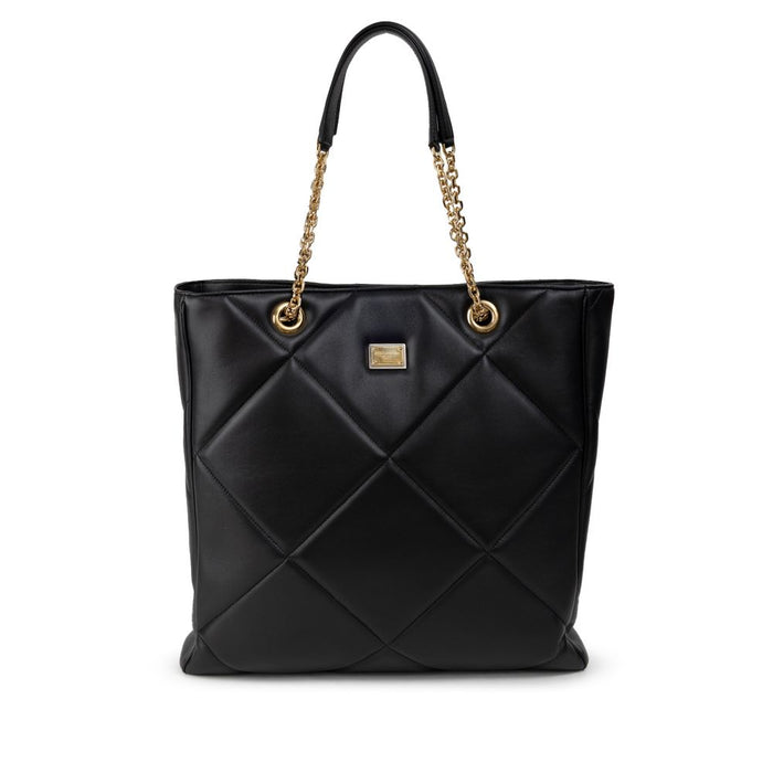 Dolce & Gabbana Black Leather Tote Bag