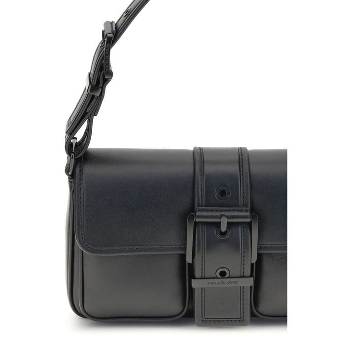 Michael Kors Black Calf Leather Bos Taurus Shoulder Bag