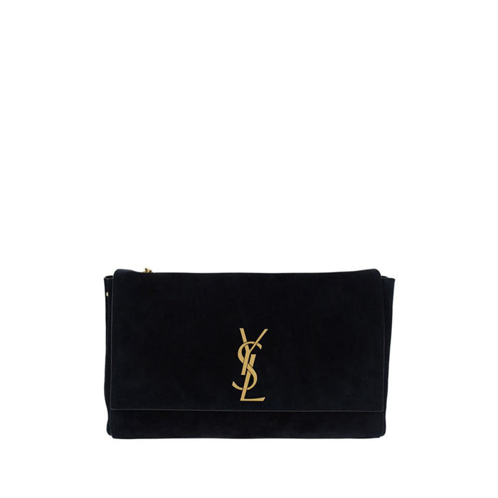 Saint Laurent Black Calf Leather Bos Taurus Shoulder Bag