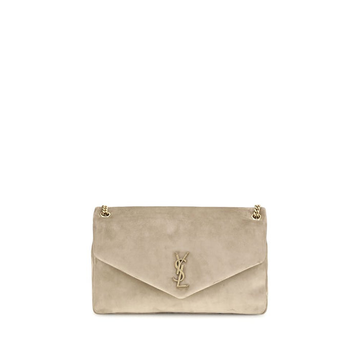Saint Laurent Beige Calf Leather Bos Taurus Shoulder Bag