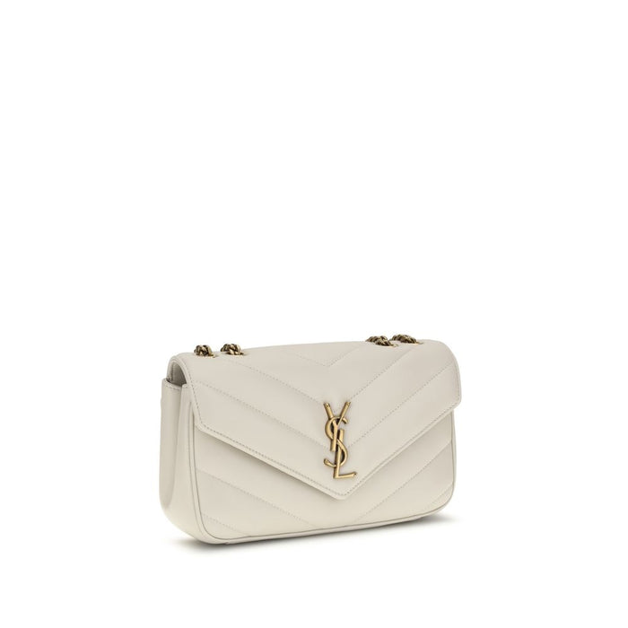 Saint Laurent Cream Lamb Ovis Aries Aries Shoulder Bag