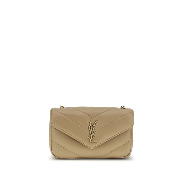 Saint Laurent Beige Lamb Ovis Aries Aries Shoulder Bag