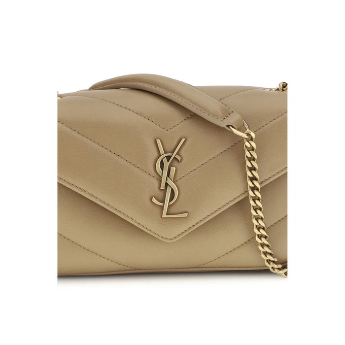 Saint Laurent Beige Lamb Ovis Aries Aries Shoulder Bag