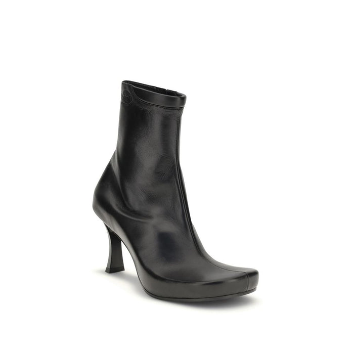 Balenciaga Black Calf Leather Bos Taurus Ankle Boots