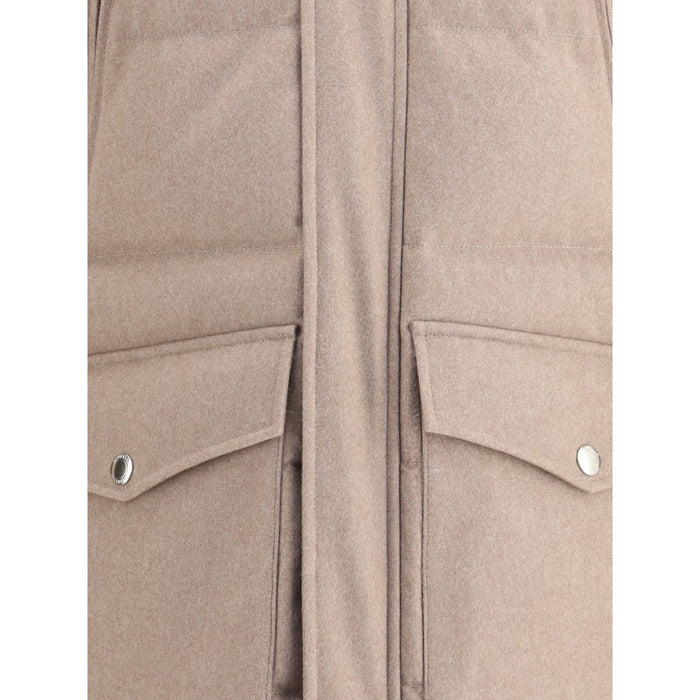 Brunello Cucinelli Beige Cashmere Coat