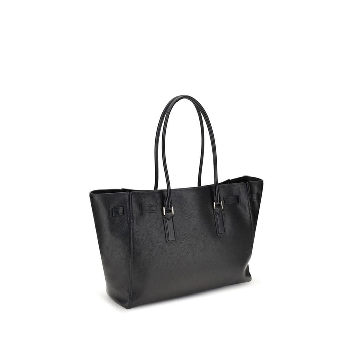 Michael Kors Black Calf Leather Bos Taurus Shoulder Bag
