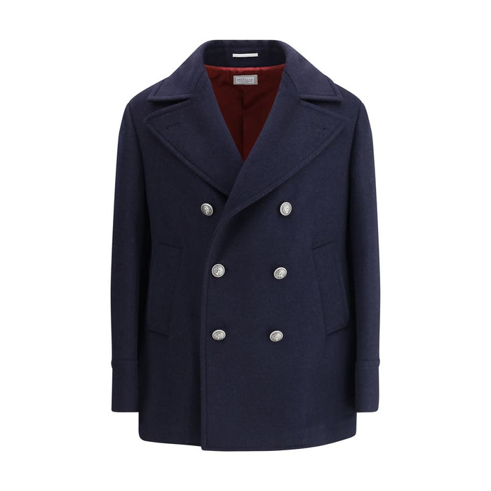 Brunello Cucinelli Blue Wool Coat