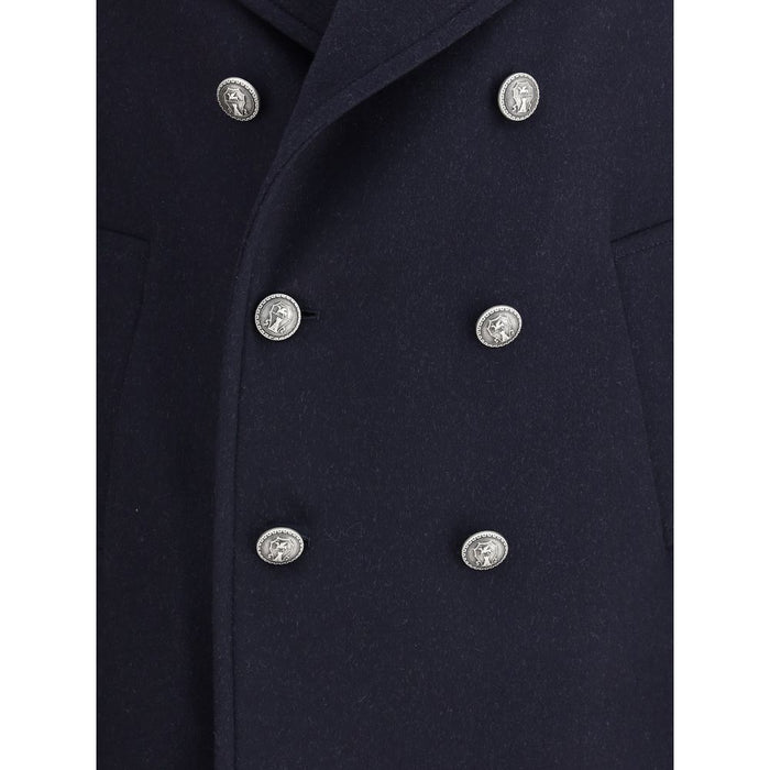 Brunello Cucinelli Blue Wool Coat