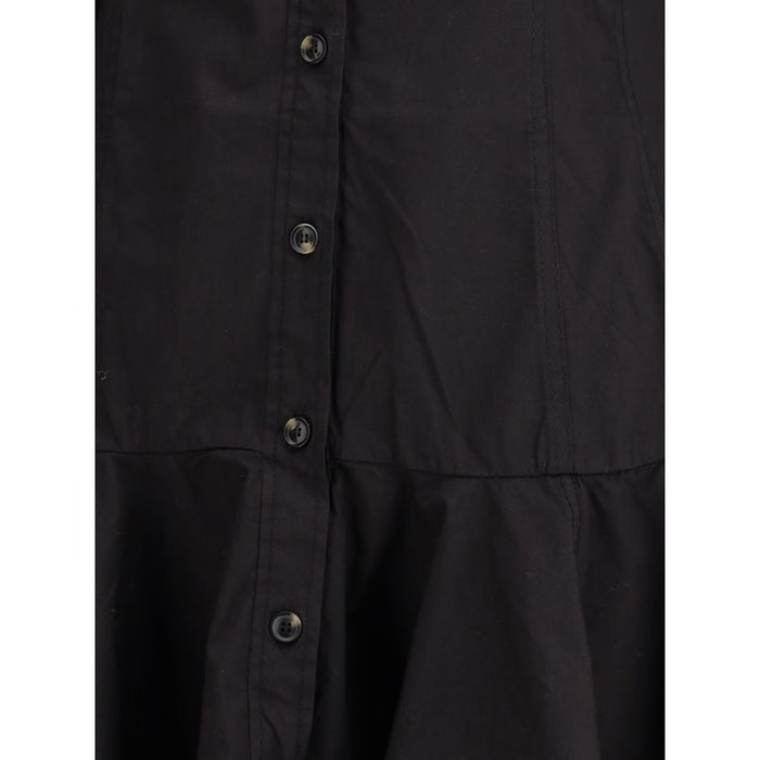 Ganni Black Cotton Casual Dress