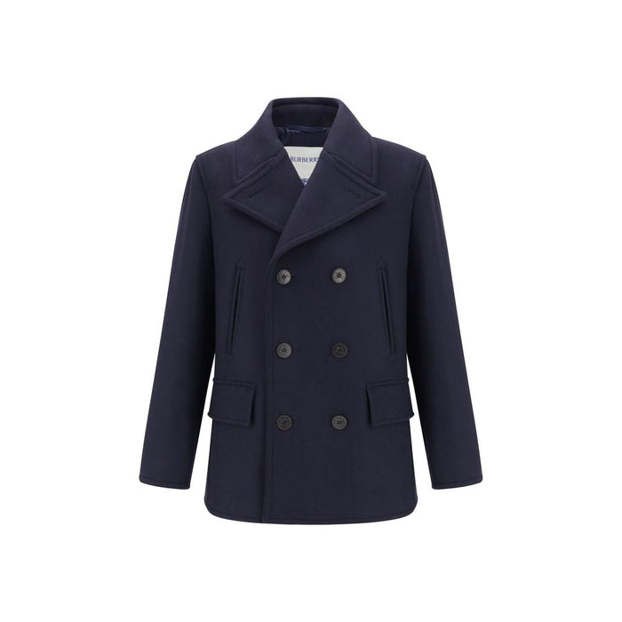 Burberry Blue Wool Coat