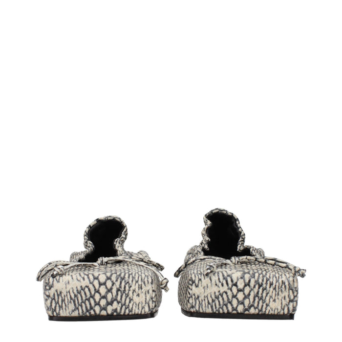 Jacquemus Beige Leather Ballet Flats