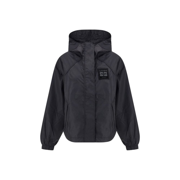 Ganni Black Nylon Shell Jacket