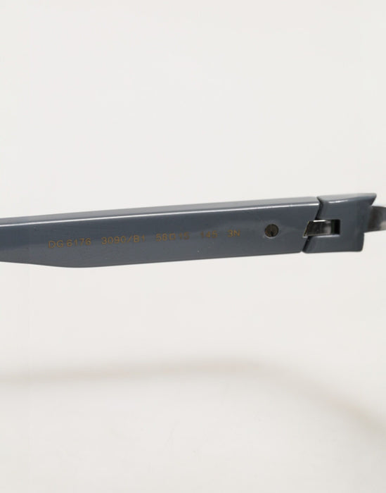 Dolce & Gabbana Blue Acetate Aviator Shades Eyewear Sunglasses