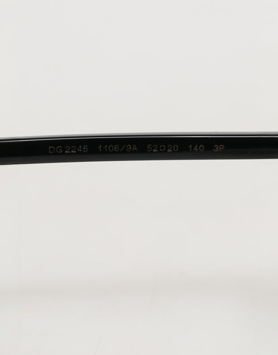 Dolce & Gabbana Matte Black Steel Frame Gray Lens Sunglasses