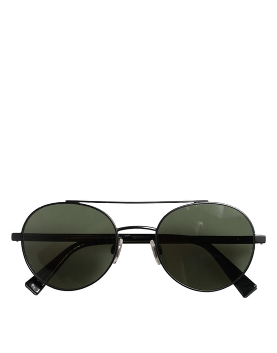Dolce & Gabbana Matte Black Steel Frame Gray Lens Sunglasses