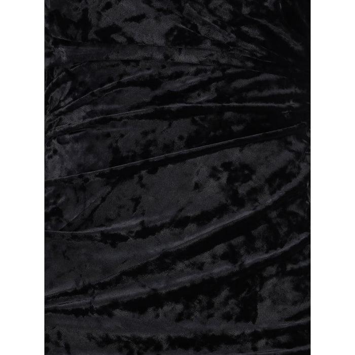 Ganni Black Recycled Polyester Cocktail Dress