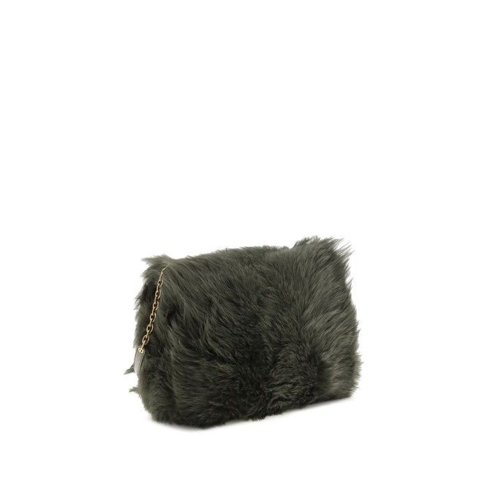 Saint Laurent Green Lamb Ovis Aries Aries Shoulder Bag
