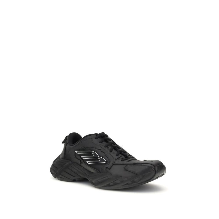 Balenciaga Black Calf Leather Bos Taurus Athletic Sneakers