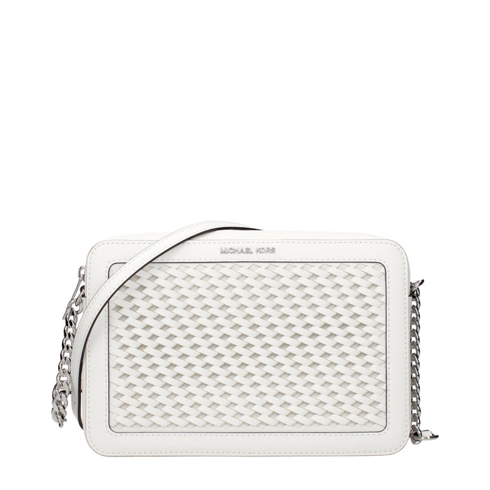 Michael Kors White Leather Crossbody Bag