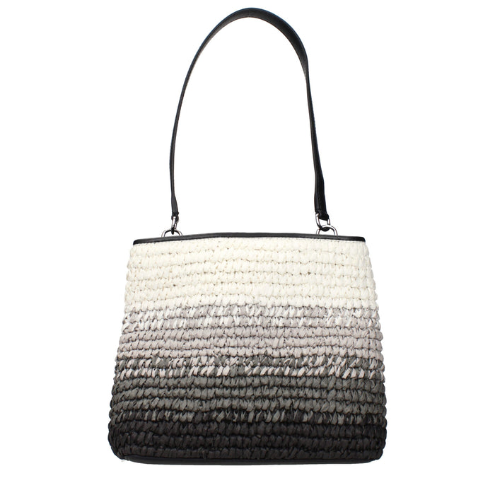 Michael Kors Black Raffia Shoulder Bag