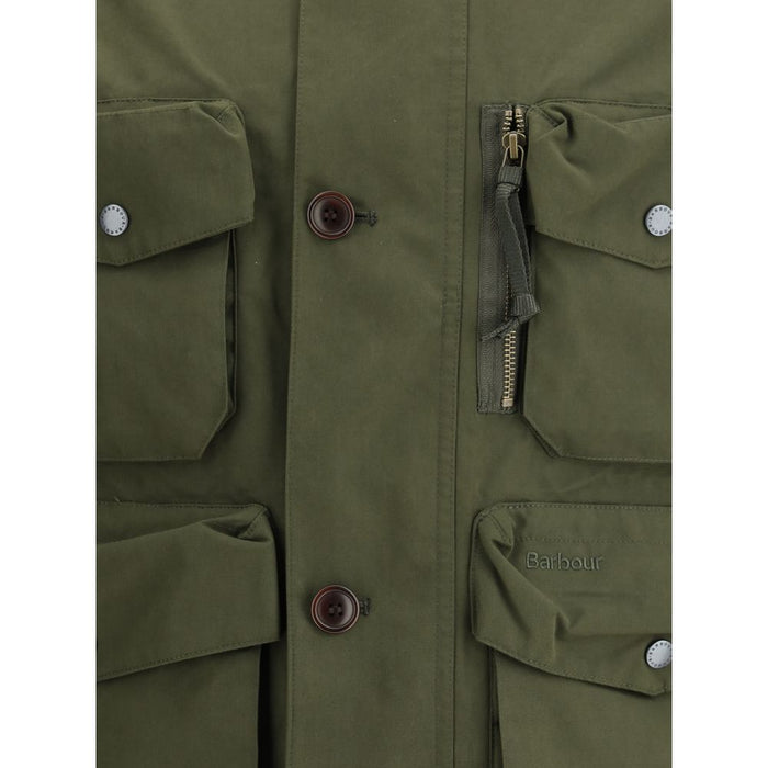 Barbour Green Polyester Shell Jacket
