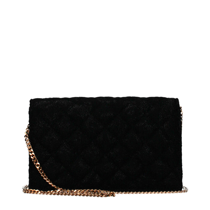 Versace Black Fabric Clutch Bag