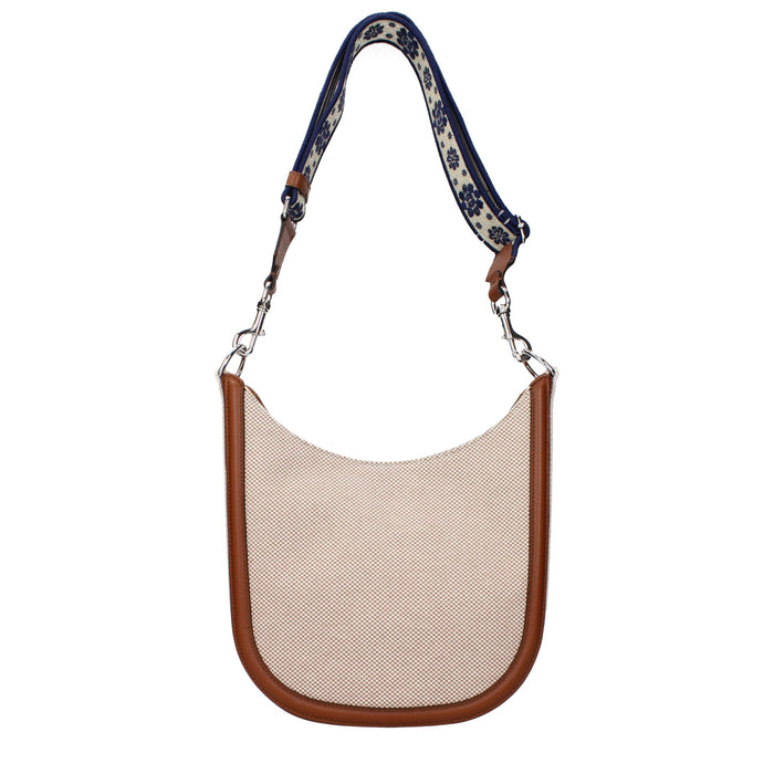 Valentino Garavani Beige Fabric Crossbody Bag