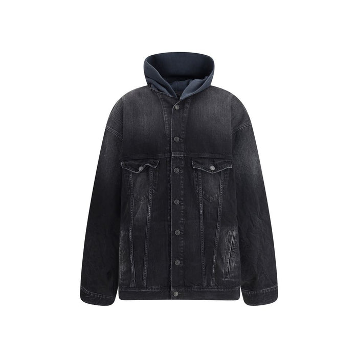 Balenciaga Black Cotton Denim Jacket