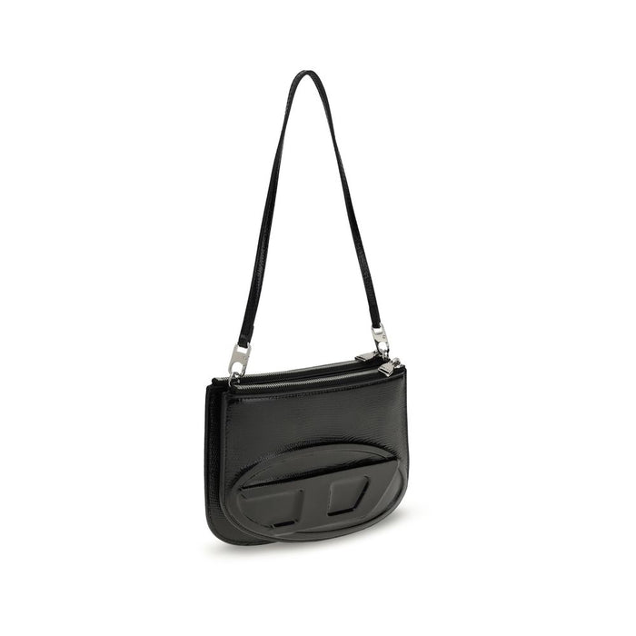 Diesel Black Calf Leather Bos Taurus Shoulder Bag